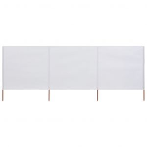 VidaXL Paravent 3 panneaux Tissu 400 x 160 cm Blanc sable
