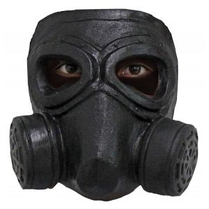 Ruedelafete Masque à gaz double factice noir
