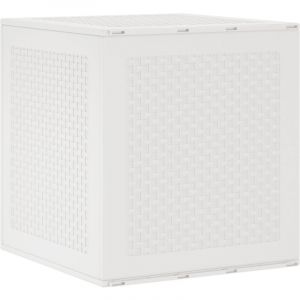 VidaXL Coffre de Rangement Jardin Blanc 55x53x57 cm pp