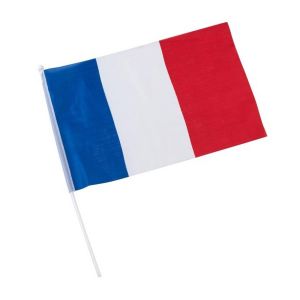 Ruedelafete Petit Drapeau France 20x30 cm avec manche