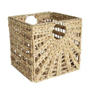 Box and beyond Lot de 2 paniers de rangemenent jonc mer motif soleil 31 x 31 x 31 cm