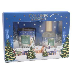 Collines de Provence Coffret Parfum d'Intérieur & Bougie Forêt de Sapin