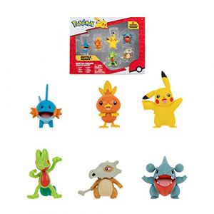 Image de Bandai Pack de 6 figurines - Pokémon - Vague 4 - Arcko, Poussifeu, Gobou, Griknot, Pikachu, Osselait - JW2685