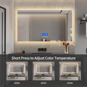 Blanketswarm - Miroir Salle de Bain avec Eclairage 60x140cm, Miroir led avec 3 Couleurs Lumière, miroir led salle de bain avec hd Verre Trempé,
