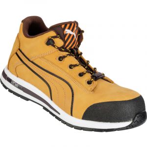 Puma Safety Chaussure de sécurité montante 100% non métaliique Dash Wheat Mid S3 SRC Jaune/Noir 43