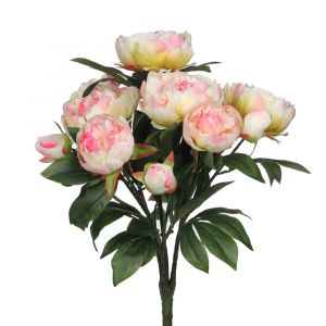 Mica Decorations Bouquet de fleurs artificielles Pivoine - H55 x Ø40 cm - Rose clair
