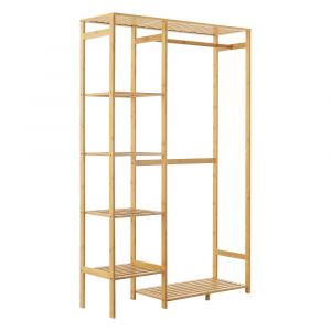 Portant &agrave; v&ecirc;tements en bambou 145 x 90 x 30 cm 03_0008131