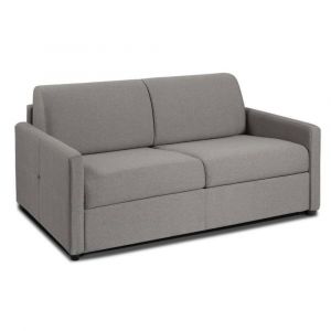 Image de Italian Spirit Canapé rapido DAX matelas mémory 20 cm métal 120 cm Tissu gris silver - gris