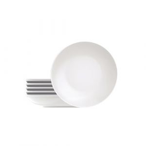 Tramontina Assiettes creuses rondes porcelaine 22 cm Sophia. Lot de 6.