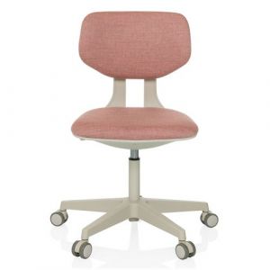 hjh OFFICE Chaise pivotante pour Enfants avec Dossier réglable en Hauteur Kid Classic Chaise de Bureau évolutive pour Enfants de 6 à 12 Ans, Rose