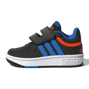 Adidas Hoops 3.0 CF I, Sneaker, Core Black/Blue Rush/Impact Orange, Numeric_26 EU