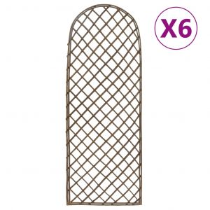 Image de VidaXL Treillis de jardin 6 pcs 45x120 cm Saule - Brun