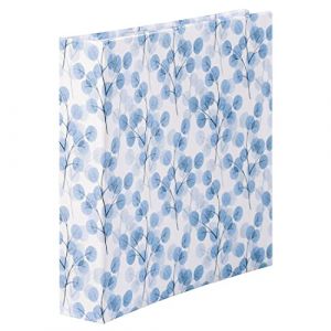 Hama Album photo &agrave; pochette Tree (Album m&eacute;mo, 200 photos 10 x 15cm, 100 pages blanches, Dim. 22.5x22cm, Id&eacute;al Scrapbooking, id&eacute;e cadeau, Couverture Rigide, Poche &agrave; Carte M&eacute;moire) Bleu