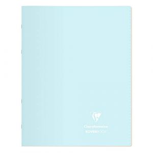 Clairefontaine Cahier piqué Koverbook Blush 24x32cm 96 pages petits carreaux + marge couverture polypropylène opaque bicolore Couleur aléatoire. - Assortis - Lot de 10