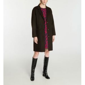 Galeries Lafayette Manteau Claudel genoux lainage Noir