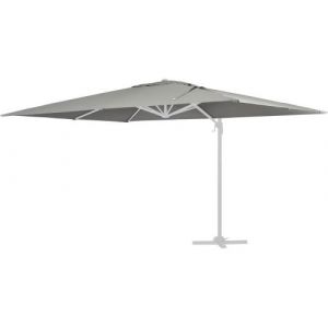 Habitat et Jardin Toile pour parasol jardin déporté "Sun 4" - 3 x 4 m - Gris clair