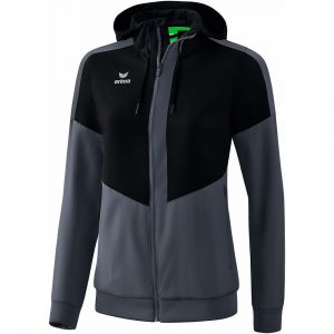 Erima Veste à Capuche Femme Tracktop Squad 34 Black / Grey