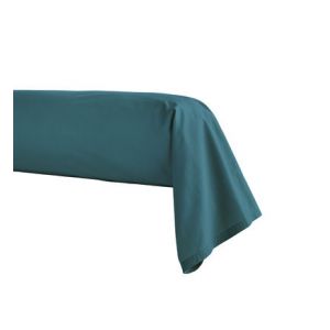 Essix Taie de traversin, Percale de Coton, Emeraude, 43x190 cm