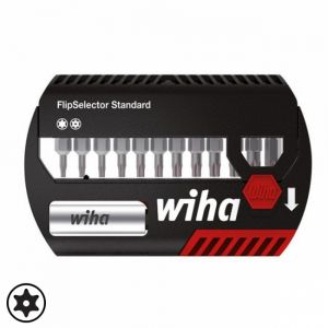 Wiha Coffret d'embouts Flipselector Standard TORX 13 pcs + Porte embout universel + attache ceinture - 39056