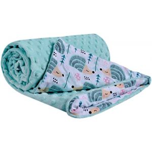 Medi Partners Couverture Bébés 100% Coton 75x100cm pour Enfant Minky Multifonctionnel Bilatéral Doux et Melleux pour Landaus