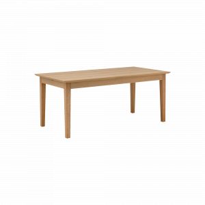 Table &agrave; manger avec allonges int&eacute;gr&eacute;es effet bois clair L180