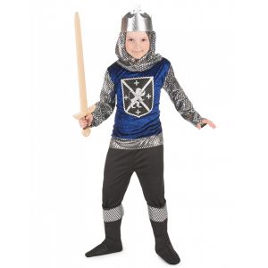 Déguisement chevalier bleu nuit garçon - Couleur Bleu - Taille S 4-6 ans (110-120 cm)