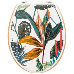 1001kdo - Abattant wc avec motif tropical