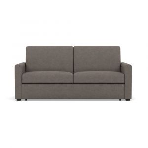 Canapé droit convertible 3 places en tissu gris
