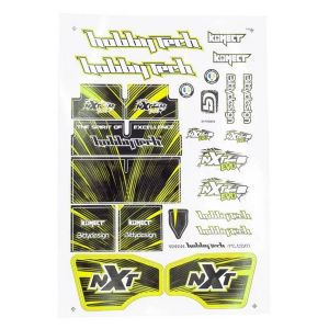 Hobby Tech Planche d’autocollants Jaune NXT EVO RR Jaune