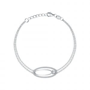Cleor Bracelet pour femme en Argent 925/1000 serti de zircon - 0.003 g - taille : 164CM - Z0158679