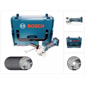 Image de Bosch GWS 18-125 V-LI 125 mm Professional Meuleuse angulaire sans fil avec boîtier L-Boxx &#43; 25x Disques à tronçonner AS 60 T INOX BF - sans Batterie, ni Chargeur