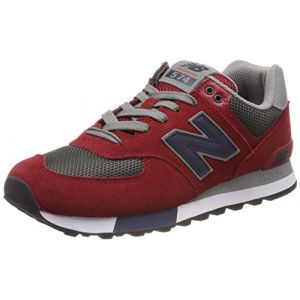 Image de New Balance Baskets basses 574 rouge - Taille 40,42,43,44,45,40 1/2,42 1/2,46 1/2,41 1/2,44 1/2,45 1/2,47 1/2,39 1/2