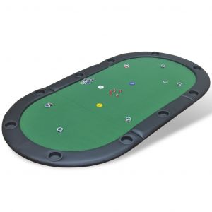 VidaXL Dessus de table de poker pliable pour 10 joueurs Vert