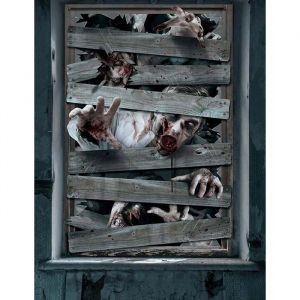 Décoration pour fenêtre zombies 80 x 120 cm