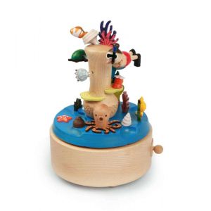 Bo&icirc;te &agrave; musique en bois Plongeur Wooderful Life