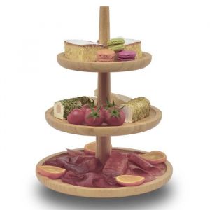 Bamboo Cake Stand - Plateau de service haut de gamme en bois de bambou par Dimono