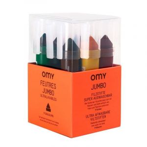 Omy Feutres Jumbo &agrave; pointes g&eacute;antes - &eacute;tui de 9 feutres