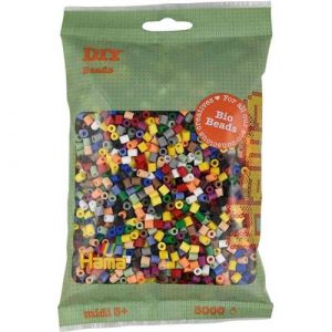 Image de HAMA Perles &agrave; repasser Bio midi, sachet, 'mix 15 couleurs'