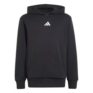 Adidas Mixte Enfant Essentials Pocket Hoodie, Black/White, 7-8 Years