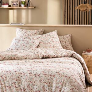Terre de Nuit Parure de lit gaze de coton floral 240x220