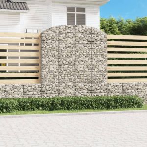 VidaXL Panier de gabions arqué 200x50x220/240 cm Fer galvanisé n/a
