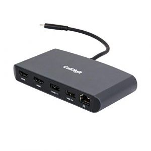 CalDigit Thunderbolt 3 Mini Dock (HDMI 2.0) - Portable, alimenté par Bus, 40Gbs, Dual 4K @ 60Hz, USB 3.0 et 2.0, LAN GbE. Compatible avec Mac et PC Thunderbolt 3 (Dual HDMI 2.0)
