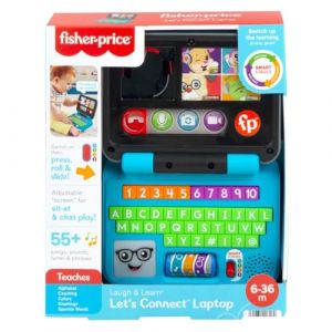 Fisher-Price Ordinateur Portable Éducatif - LNL Lets Connect Laptop - Noir - Interactif - 24 mois+