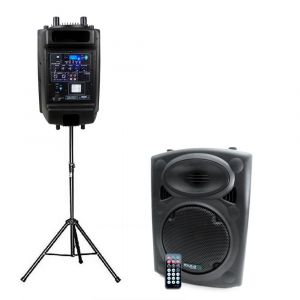 Image de Ibiza Sound Enceinte amplifi&eacute;e 12 30cm 700W USB/SD/BT + pied