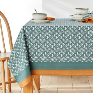 Nappe imprimée anti tac s Lodge Vert/Imprimé Taille 150X150 cm;150X250 cm;150X300 cm;150X350 cm
