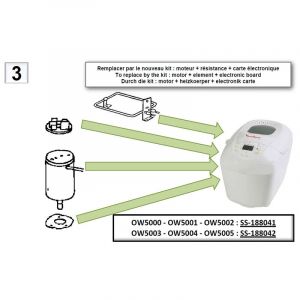 Moulinex KIT MOTEUR + RESISTANCE + ELECTRONIQUE POUR PETIT ELECTROMENAGER - SS-188041