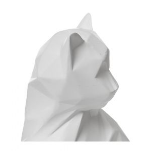 Atmosphera Statuette Déco Chat Origami "Delia" 20cm Blanc