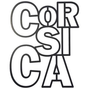 Mot décoratif découpé au laser - Corsica - noir
