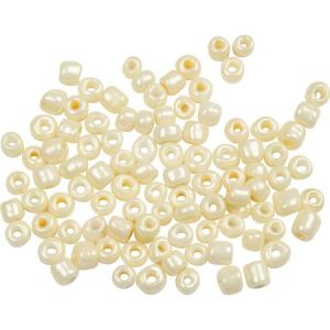 Creotime Perles de rocaille - Ivoire - 3 mm - 25 gr