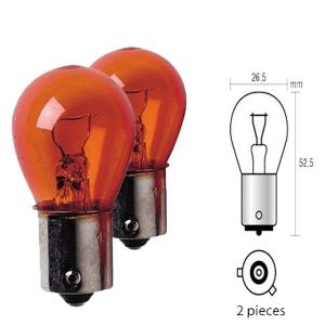 Peraline Ampoule Clignotant 12 Volt 21W Culot BAU15S PY21W Ambre Orange